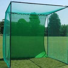 AMZ Golf Cage Net(10Ft x 20Ft)Heavy Duty For Golf Practice Professional Ball Backyard Driving Net Indoor & Outdoor (Green)(1 Pcs10X10 Mainwall+2Pcs of 5X10 Side Walls+1Pcs 5X10 Rooftop) No Iron Frame