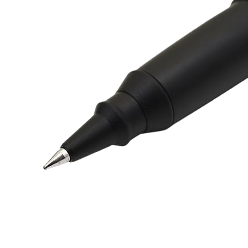 Image of OHTO CR01 Ceramic Rollerball Pen 0.7 mm | Blue Ink Medium Tip Writing Pen | Matte Black Body | Smooth Japanese Roller Pen for Office, Journaling, Study | Made in Japan