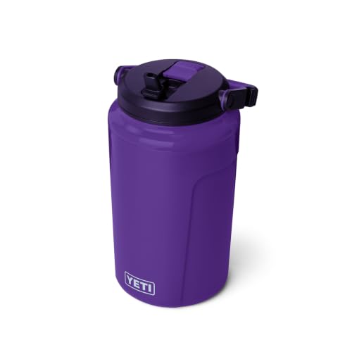 Image of YETI Silo Half Gallon Insulated Straw Cap Water Jug - Leakproof, Lightweight Sports Bottle with Fence Hook Handle - Keeps Drinks Ice-Cold - Ideal for Gym, Sports & Tournaments, Pace Purple