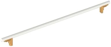 Signature Hardware 954044-24 Anberlin 24 Inch Center to Center Appliance Pull - Matte White Handle - Brushed Gold