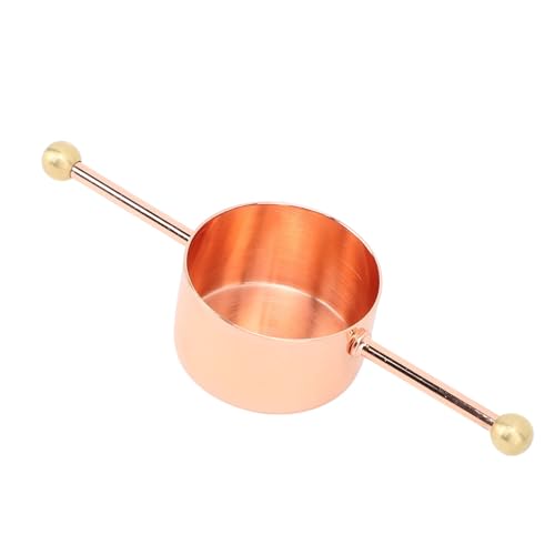 Bartender Jigger, 30ml 304 Stainless Steel Practical Versatile Double Bead Measuring Cup for Bar (Copper Plating)