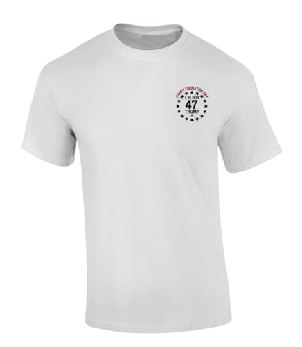 Trenz Shirt Company Mens 1.20.2025 Trump 47 The Golden Age of America Patriotic Flag Short Sleeve T-Shirt2