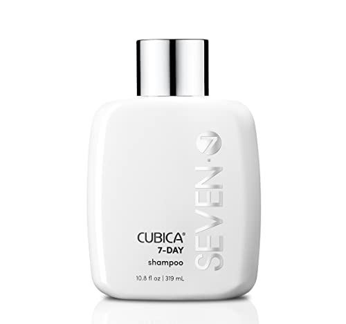 SEVEN Haircare Cubica 7-DAY Shampoo for Women, Men, All Hair Types, Add Shine and Moisture to Hair, Sulfate & Paraben Free, Cruelty Free with Biotin + Green Tea Extract, Made in USA, 10.8oz