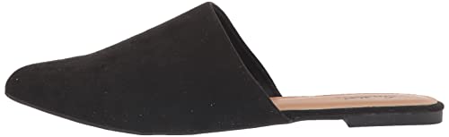 Qupid Women's Mule Slip On Fashion Sandals,Black Suede,6 #TOP7