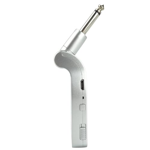 Sistema inalámbrico de guitarra y bajo, Pickup inalámbrico digital 2.4GHz para guitarra eléctrica y bajo con batería integrada recargable (plateado) miniatura 4