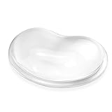 Arisase Soft Mouse Wrist Rest Pad Comfortable Cool Silicone Gel Ergonomic Cushion Small-Sized Hand Pain Relief Support Pad with Gel-Filled for Laptop Computer Office & Home (Transparent)