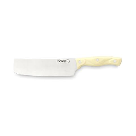 Rockingham Forge 8139NK Classic Contoura 8100 Series Nakiri Knife with Stainless Steel Blade, 6.5", Ivory, 29.5 x 5 x 1.5 cm, Off-White Cover