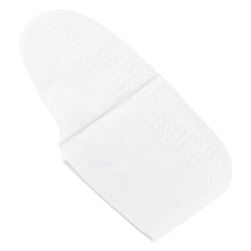 Image of Dioche Waterproof Shoe Covers, Reinforced Slip Silicone Shoes Cover, Adult Thicken Elastic Silicone White Overshoes Rain Waterproof Shoe Covers Protector, for Rainy and Snowy Days(15 * 10 * 1cm-L), L,