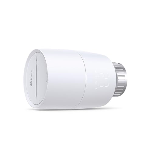 TP-Link Kasa KE100 Valvola Termostatica Intelligente, Protezione Dal Gelo, Controlla a Distanza il Radiatori Dal Telefono, Risparmio Energetico, Suppo