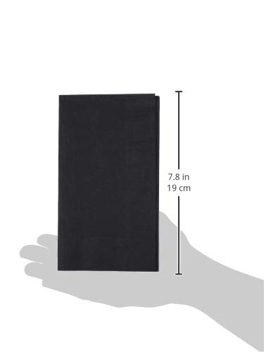 Amazon Basics Embossed Dinner Napkin, 2-Ply, 7.5" x 4.5", Black, 1000-Count