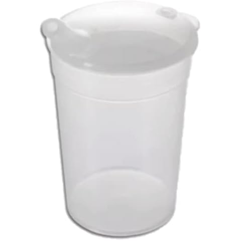 Kamrose Feeding Cups, 8mm spout, Standard, Drinking Aid for Independence, 250 mL Plastic Cup for Safe Drinking and Consumption of Liquids, Eating Aid for Elderly, Handicapped, and Disabled Users (1) Cover