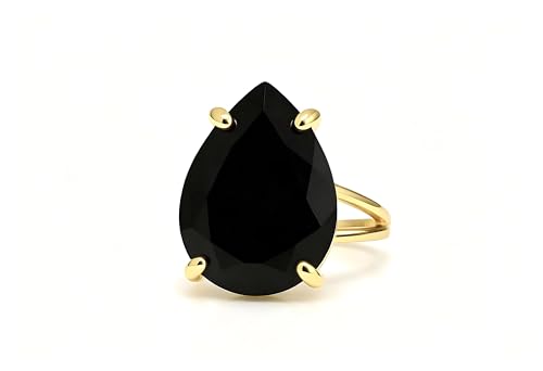 Bague or 14 carats onyx noir un bijou de prestige fait main