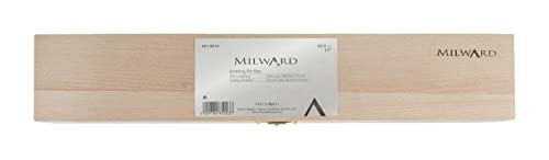 Milward Knitting Pin Box - Premium Beech Wood - Needles & Accessory Secure Storage - 43.5 x 7 x 8cm