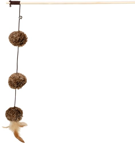 Image of TRIXIE Cat Fishing Rod Toy (Playing Rod with Pompom Balls)