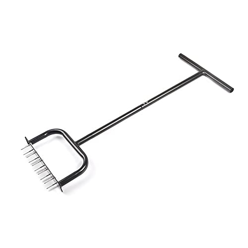 Handheld Standing Type Multi-spike Lawn Soil Scarifier Garden Soil Scarifier Tool Lawn Orchard Manual Gardening Cleaning Tool