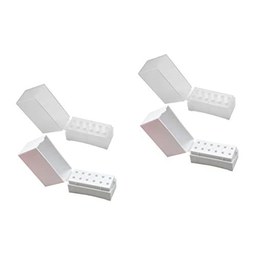 STOBAZA 4 Pçs Caixa De Armazenamento De Cabeça De Moagem Brocas De Unhas Brocas De Vaso Caixa De Arm