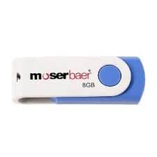 Moser Baer USB Drive 8GB Swivel (Blue) : Amazon.in: Electronics