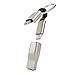 Vonmählen High Five Signature - Porte-clés Multi Câble de Recharge 5 en 1 - Câble de Chargement innovant USB-C, Micro-USB - Compatible avec iPhone et Tous Les Autres Smartphones - Argent