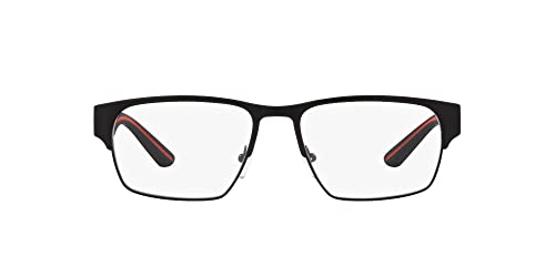 A|X ARMANI EXCHANGE Men's AX1059 Rectangular Prescription Eyewear Frames, Matte Black/Demo Lens, 54 mm