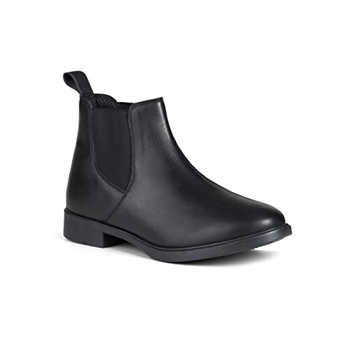 Bottines Jodhpurs Dresden femme Horze chaussure équitation cuir noir zippée