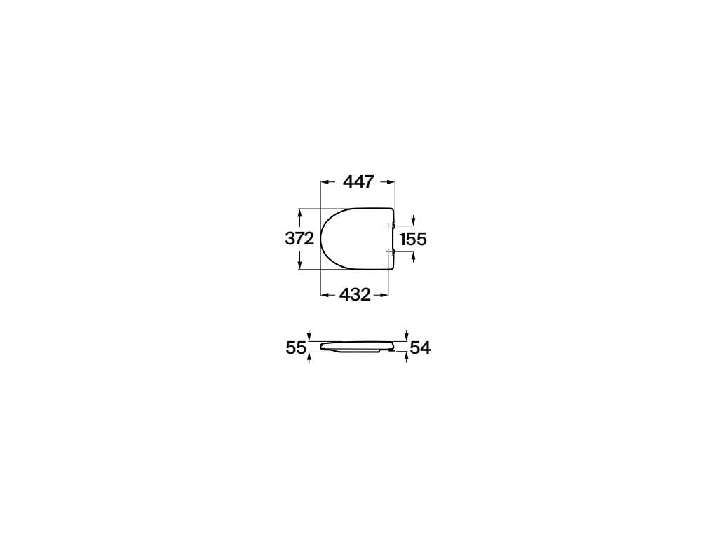 Roca - Access Aro Apertura Frontal+Tapa Blanco (A80123C004)
