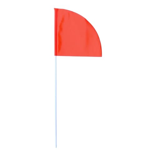 JLP 3 Ft Tall 1/2 Wood Pole Heavy Duty Ski Flag with Pole Wakeboard Jetski Boat Quarter of Circle