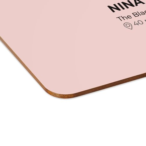 Sets de table souples en liège rose lot de 4 grands napperons rectangulaires - 4