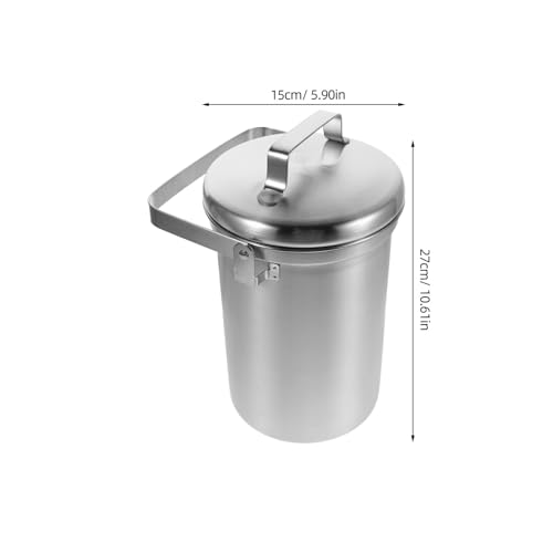 Cubo metálico antiolor de acero inoxidable para residuos de cocina duradero 3