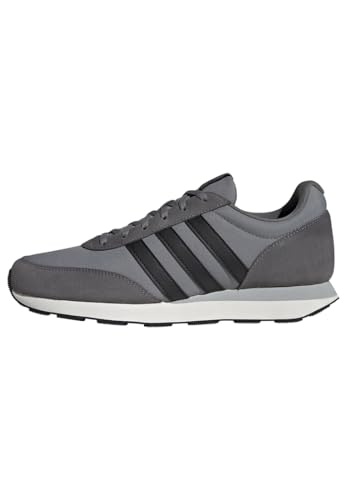 Adidas Herren Run 60s 3.0 Leather Shoes, Grey Three/Grey Four, 43 1/3 EU