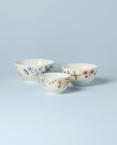 Bols Lenox Butterfly Meadow en lot de 3 saladier fleur