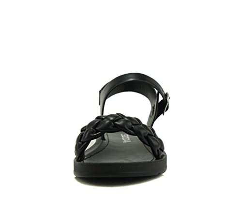 Soda TARINA-2 KIDS/CHILDREN/GIRLS Casual Open Toe Single Braided Band Fashion Slide Flat Sandal with Adjustable Ankle Strap3