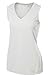 SPORT-TEK Women's Sleeveless PosiCharge Competitor V-Neck Tee | Athletic Fit Shirt, Spring & Summer Workout Tank Top, Trendy Gym Fashion White