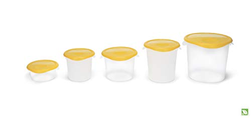 Image of Rubbermaid Commercial Products Plastic Round Food Storage Container, 8 Quart, Clear, High Temperature Range Food Organization /Storage for Wet /Dry Food in Kitchen /Restaurants /Cafeteria