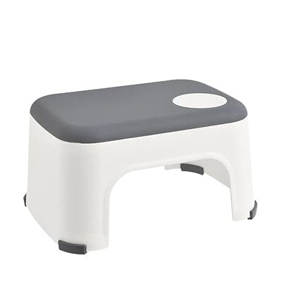 SnamicE Taburete grueso y liso para sala de estar, antideslizante, taburete de baño, taburete portátil, pequeño reposapiés, reposapiés