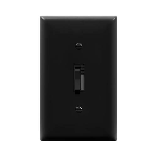 TG Digital Toggle Dimmer Light Switch for Dimmable LED CFL and Incandescent Light Bulbs Single Pole/ 3-Way Toggle LED Dimmer Light Switch UL Listed Wall Plate Sold Separately 1 Pack Black