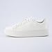 CUSHIONAIRE ROC Lace Up Womens White Sneakers | Comfortable Vegan Leather Casual Platform Sneaker with Memory Foam, White 8.5W