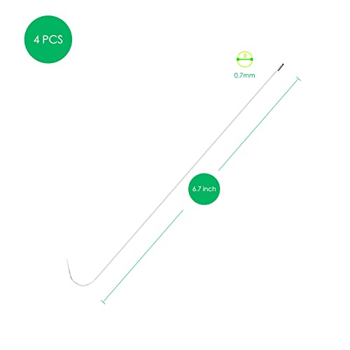 Xmada 4 Pcs Beading Needles - 6.7 Inches Clip-Style Beading Needles For Bead Spinner, 0.7Mm Diameter, Efficient|Sturdy Beading Needles For Jewelry Making #TOP4