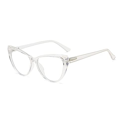 Image of Blue Light Glasses Cateye Women Fake Eyeglasses Anti Eye Strain Computer Glasses Clear Lens