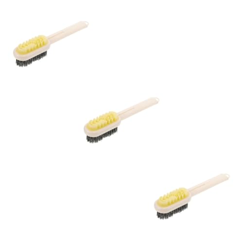 VALICLUD 3pcs Long Handled Scrub Brush Hard Bristle Brush for Shoes Cleaning Heavy Duty
