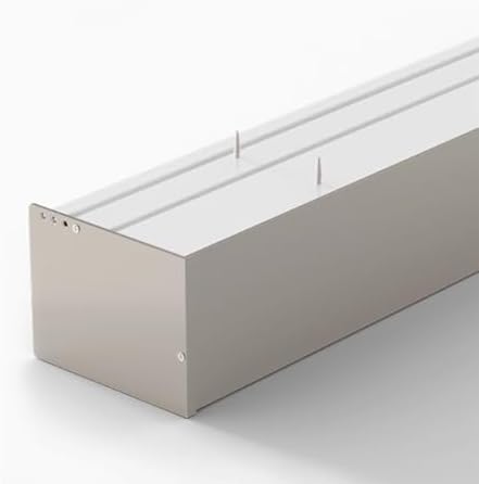 Three-in-One Metal Baffle Rail Room Dividers Track System, Ceiling-Mount Sliding Curtain Rod Boxes for Living Room & Bedroom (L390cm/153.5in)