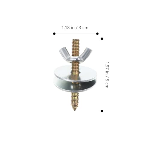 Image of POPETPOP Bird Cage Retaining Screws Bird Cage Screw Set with Screw Nuts and Gaskets 16 Screws for Perch Fastening Hardware for Accessories and Small Pet Cages