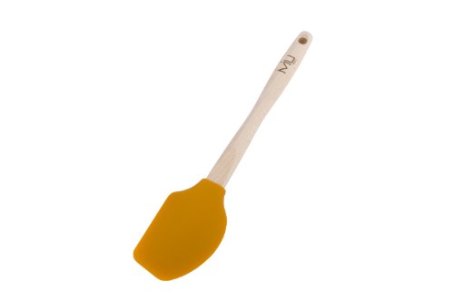 MIU France Silicone Spatula with Measurement Conversion Chart on Head, Persimmon