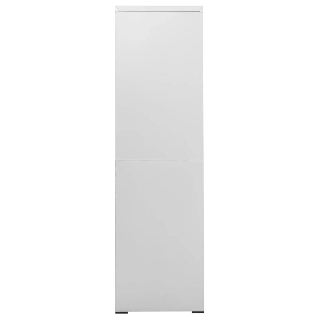vidaXL Armadio Classificatore Grigio Chiaro 90x46x164 cm in Acciaio