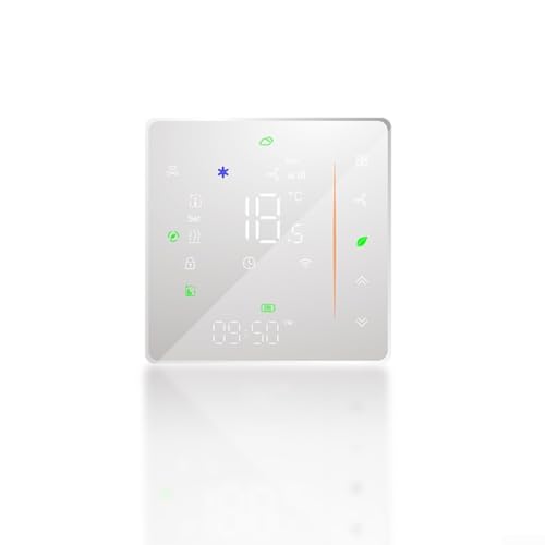 Thermostat intelligent WiFi à écran tactile programmable compatible avec Alexa et Smart Life