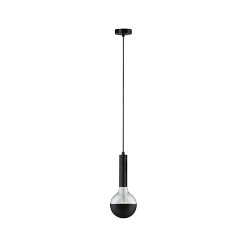 Paulmann 79757 Neordic Pendelleuchte Kine max. 60 Watt Hängelampe Schwarz Deckenlampe Metall Hängeleuchte E27 ohne Leuchtmittel
