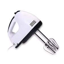 DDBOXEN Hand Mixer Easy Mix with 7 Speed Control Detachable Stainless-Steel Finish Beater & Whisker| in-Atta Mix and Egg Bitter Eject Knob & Slim Grip for Kitchen Tool (White)