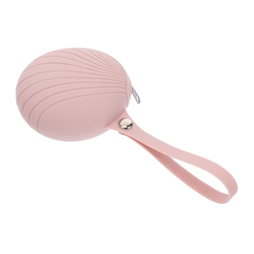 POPETPOP Estuche de Silicona Suave para Chupetes de Ñiño Bolsa Reutilizable de Viaje Tamaño Compacto Color Rosa Claro Portátil y Lavable Adecuado para Guardar Chupetes y Pequeños