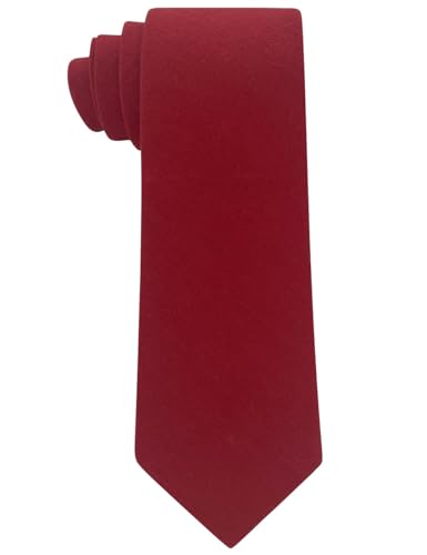 Image of Kebocis Mens Solid Color Cotton Necktie for Men