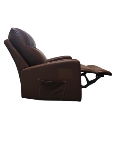 Image of IRS Brown Leatherette Motorized Recliner Chair