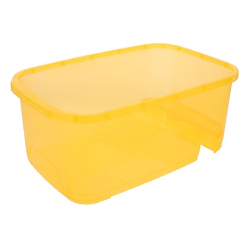 Parliky ウミガメ飼育箱 日光浴プラットフォーム付き カメ用水槽 小型ペットボックス 脱出防止 設計の深い大容量 飼育ケース 亀 小動物ハウス